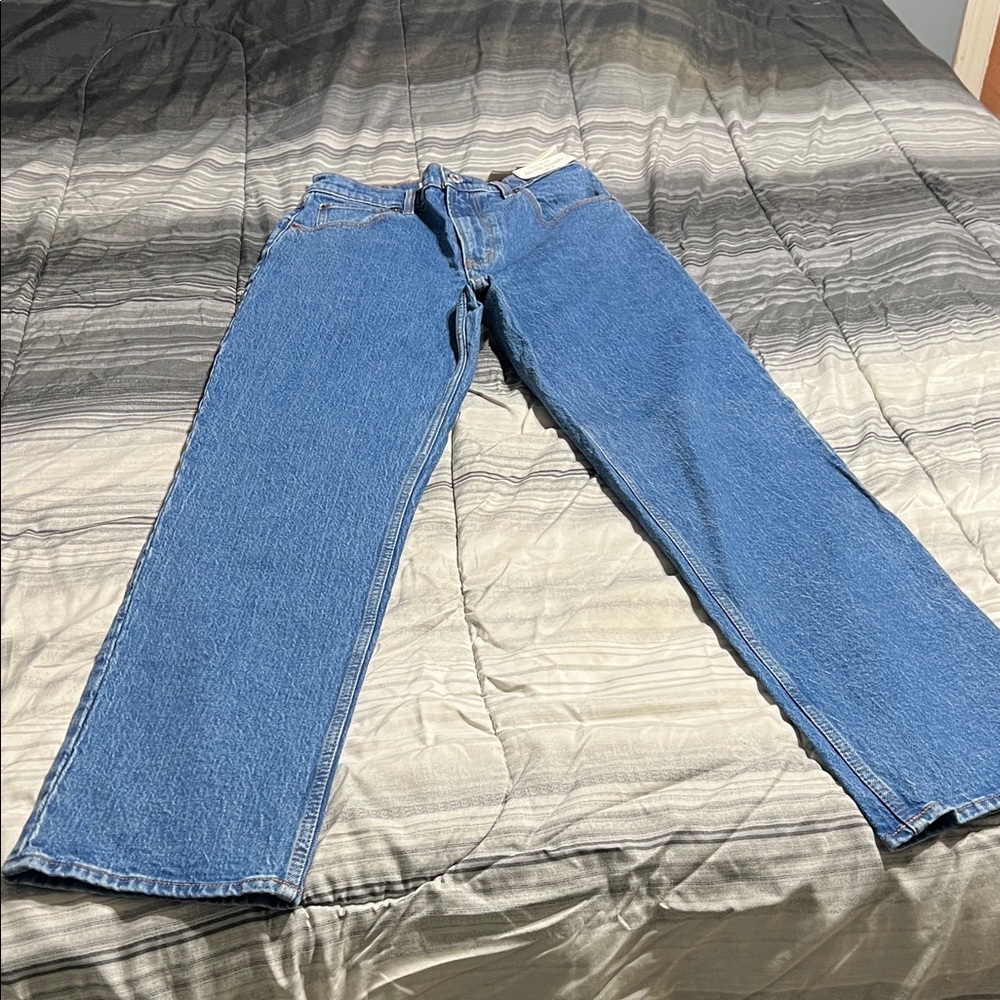 Abercrombie & Fitch Women's Straight Leg Blue Jeans